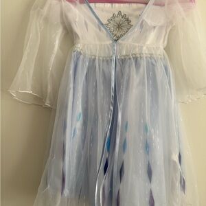 Disney Elsa  Elegant White and Blue Kids Costume